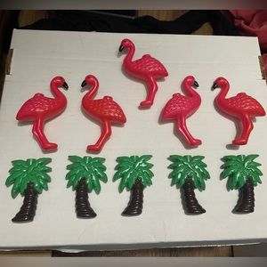 Flamingos and Palm Trees string light covers